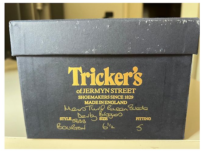 Autre Marque Tricker's Bourton Scarpe Stringate Uomo Camoscio Verde Marrone - vista 7