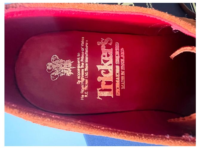 Autre Marque Tricker's Bourton Scarpe stringate in camoscio arancione - vista 5