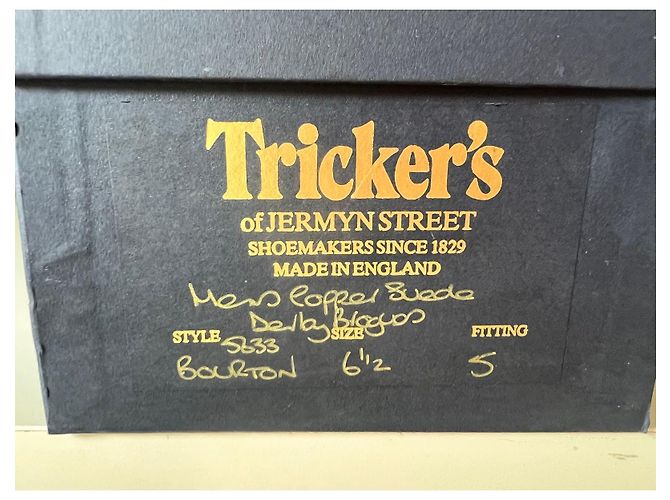 Autre Marque Tricker's Bourton Scarpe stringate in camoscio arancione - vista 7