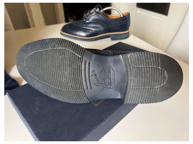 Autre Marque Tricker's Derby Brogues em couro azul para homem - vista 4