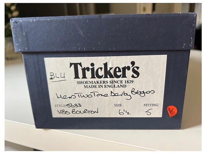 Autre Marque Tricker's Derby Brogues em couro azul para homem - vista 6