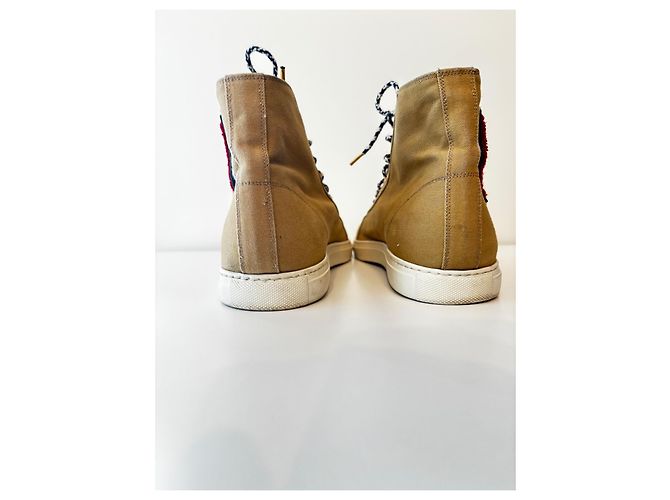 Marc Jacobs Zapatillas de Caña Alta Blanco Roja Beige - vista 3