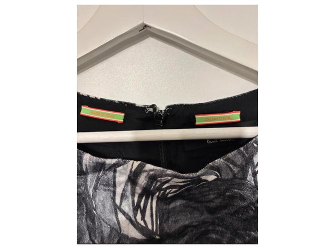 Vestido Paul Smith Black Label Estampado Negro Blanco - vista 3