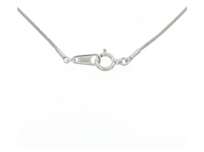 Autre Marque Collana a Fiore in Diamanti in Oro Bianco Au750 Argento - vista 5