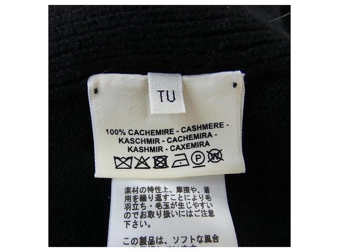 Hermès Poncho Cashmere Poncho Nero Bianco - vista 3
