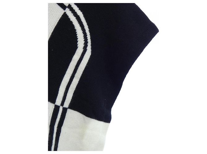 Hermès Poncho Cashmere Poncho Nero Bianco - vista 6