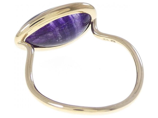 Autre Marque Anello ete K10 Oro Giallo Quarzo Fluorite D'oro - vista 3
