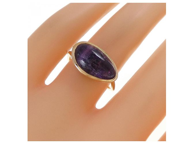 Autre Marque Anello ete K10 Oro Giallo Quarzo Fluorite D'oro - vista 5