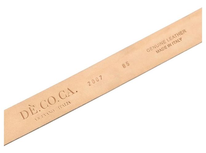 Autre Marque Cinturón de cuero con relieve DE.CO.CA Negro - vista 7