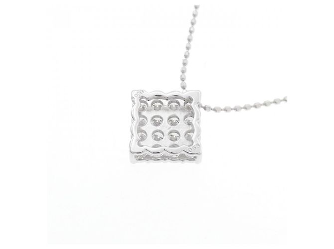 Autre Marque Collana di Diamanti Pt900 K18WG Argento - vista 4