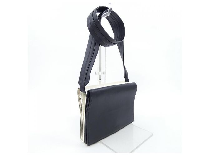 Autre Marque Borsa a tracolla in pelle Plan C Nero Beige - vista 2