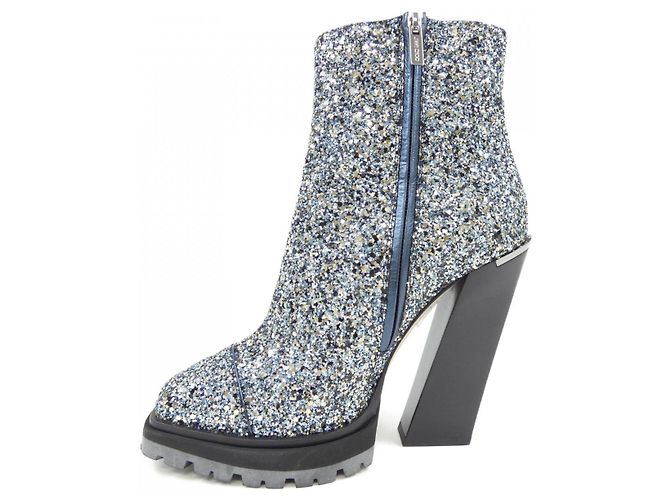 Stivali JIMMY CHOO Nero Argento Blu - vista 2