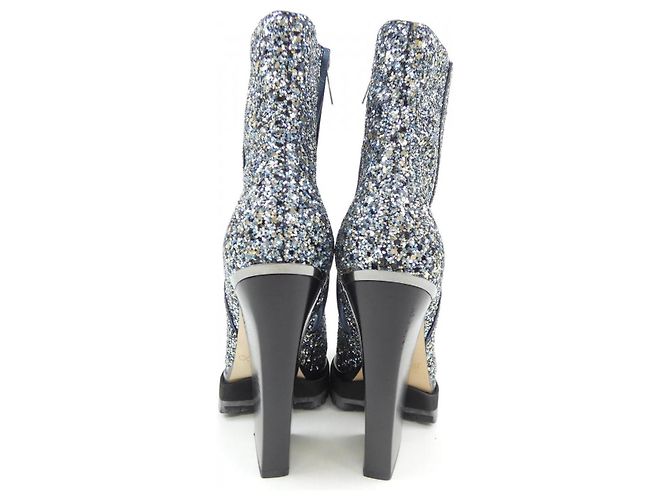 Stivali JIMMY CHOO Nero Argento Blu - vista 5