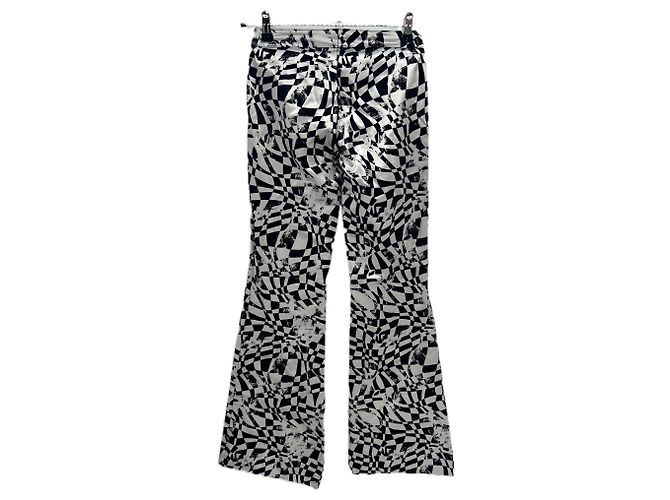 Montblanc Calça estampada preto e branco - vista 2