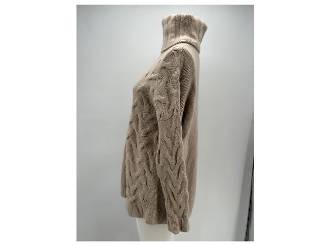 Autre Marque Maglione a treccia beige VARANA in cashmere - vista 3
