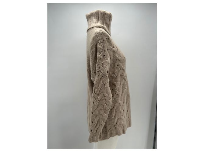 Autre Marque Maglione a treccia beige VARANA in cashmere - vista 4