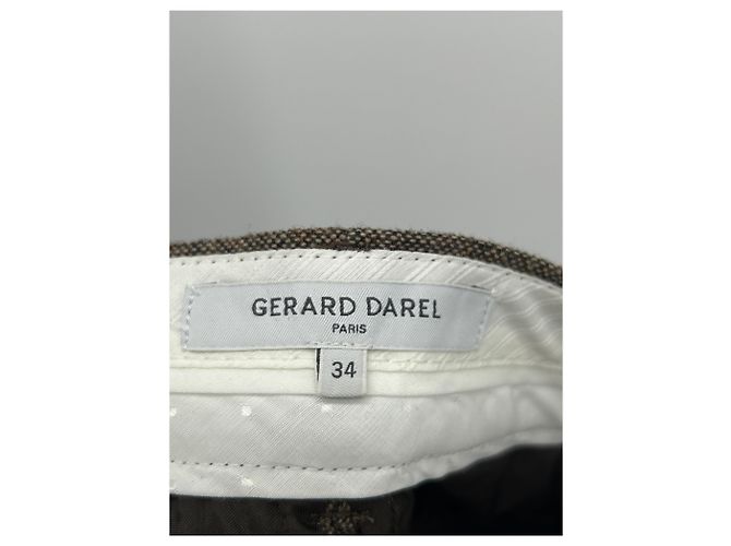 Pantalones de lana marrones Gerard Darel Castaño - vista 3