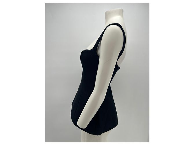 Autre Marque Top CLEA negro de algodón XS - vista 3