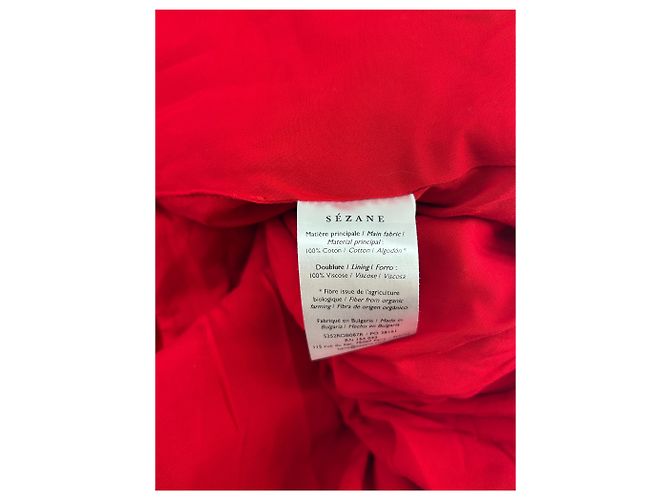 SéZane Redais Kleid aus rotem Samt - Ansicht 6