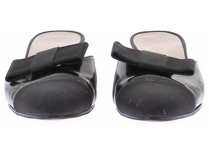 Mule Chanel in pelle nera Nero - vista 3