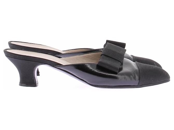 Mule Chanel in pelle nera Nero - vista 4