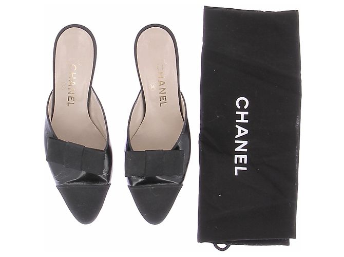 Mule Chanel in pelle nera Nero - vista 6