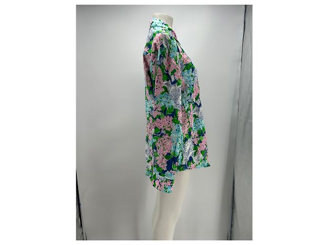 Autre Marque Lilly Pulitzer Mehrfarbiges Leinenhemd L Mehrfarben - Ansicht 4