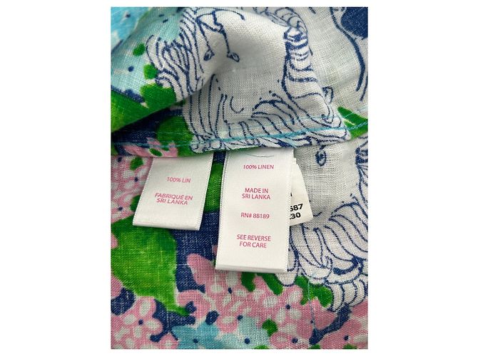 Autre Marque Lilly Pulitzer Mehrfarbiges Leinenhemd L Mehrfarben - Ansicht 6