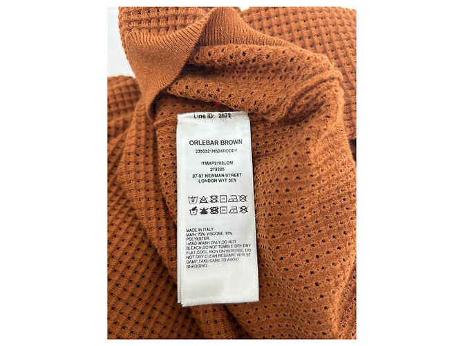Autre Marque Polo ORLEBAR BROWN Marrone in Viscosa - vista 4