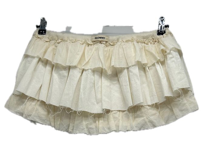 Autre Marque Minifalda blanca de algodón GLOWNY M Blanco - vista 2