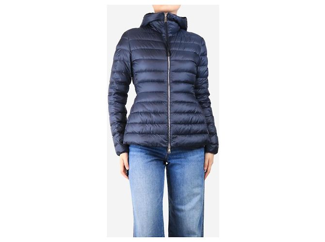 Moncler Leichte Shell-Jacke in Navy Blau - Größe UK 10 Marineblau - Ansicht 2