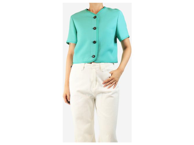 Dior Green cropped wool-blend jacket - size UK 10 - view 4