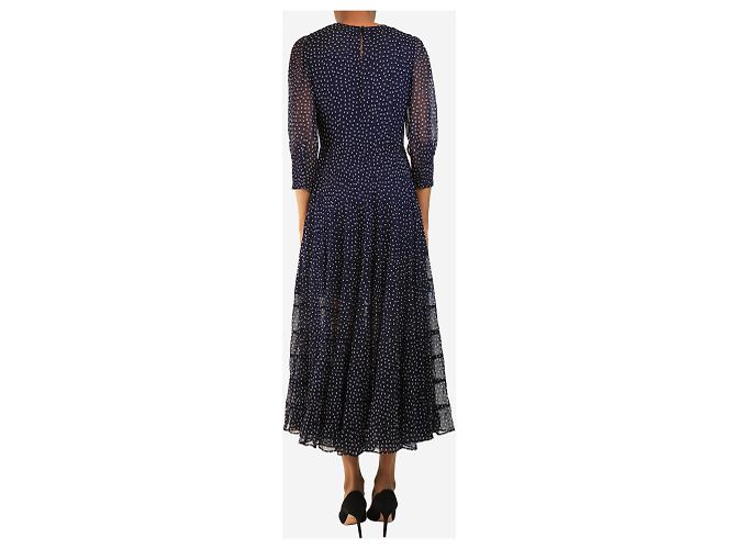Autre Marque Dunkelblaues Kleid mit Polka Dots - Größe XXS - Ansicht 2