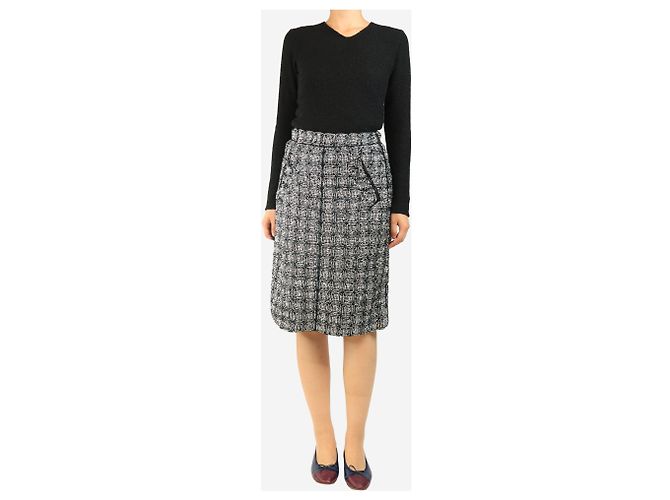 Louis Vuitton Falda midi plateada con adornos - talla UK 10 Plata - vista 2