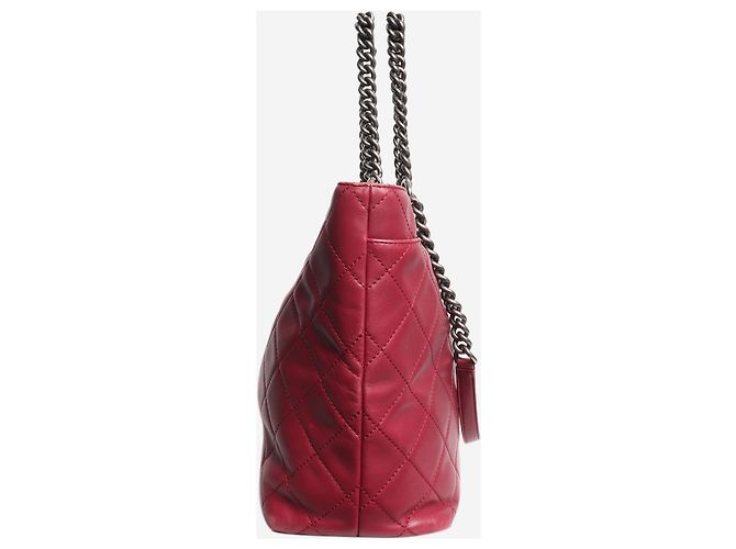 Chanel Tote de piel de cordero morado 2014 Shopping in Chains Púrpura - vista 3