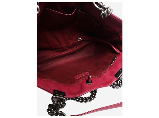 Chanel Tote de piel de cordero morado 2014 Shopping in Chains Púrpura - vista 7