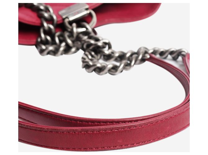 Chanel Tote de piel de cordero morado 2014 Shopping in Chains Púrpura - vista 8