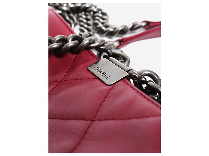 Chanel Tote de piel de cordero morado 2014 Shopping in Chains Púrpura - vista 9