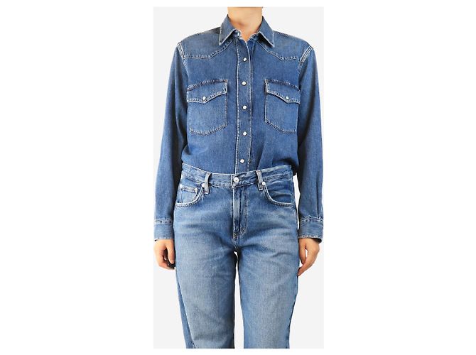 Citizens of Humanity Kurze Jeansjacke in Blau - Größe S - Ansicht 3