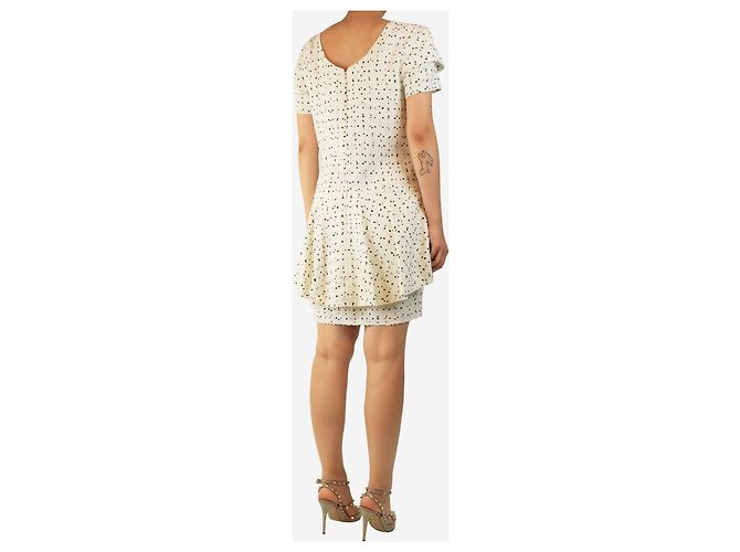 Chanel Minivestido de tweed blanco - talla UK 14 - vista 2