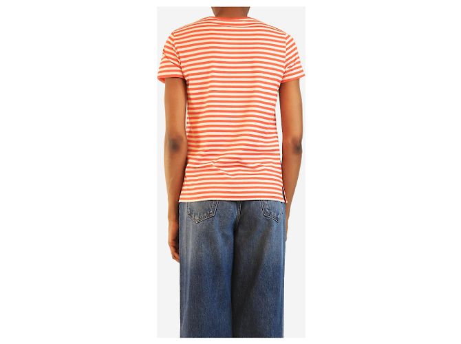 Ralph Lauren Camiseta con bolsillo a rayas rojas y blancas - talla XS - vista 2