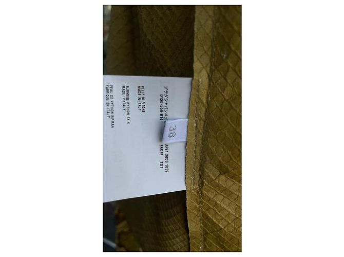 Bow Prada Jaqueta Moto Python Birmanês SS09 Verde Impressão em python Amarelo - vista 7