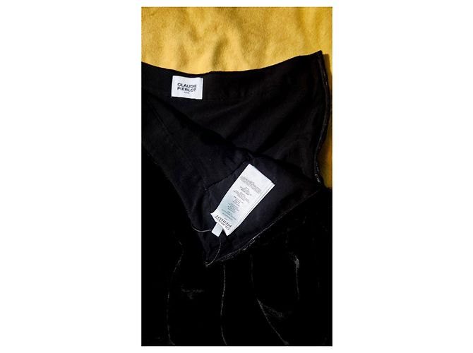 Claudie Pierlot Schwarzer Samt Minirock - Ansicht 8