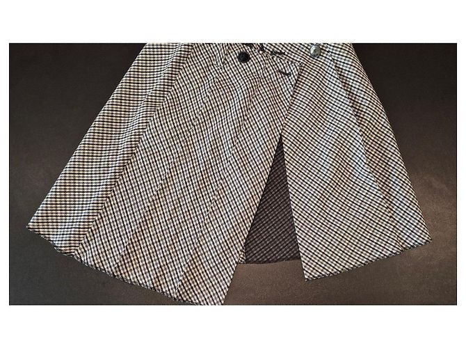 Falda de cuadros Maje azul y blanca Blanco Gris - vista 10
