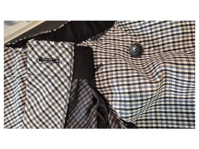 Falda de cuadros Maje azul y blanca Blanco Gris - vista 11