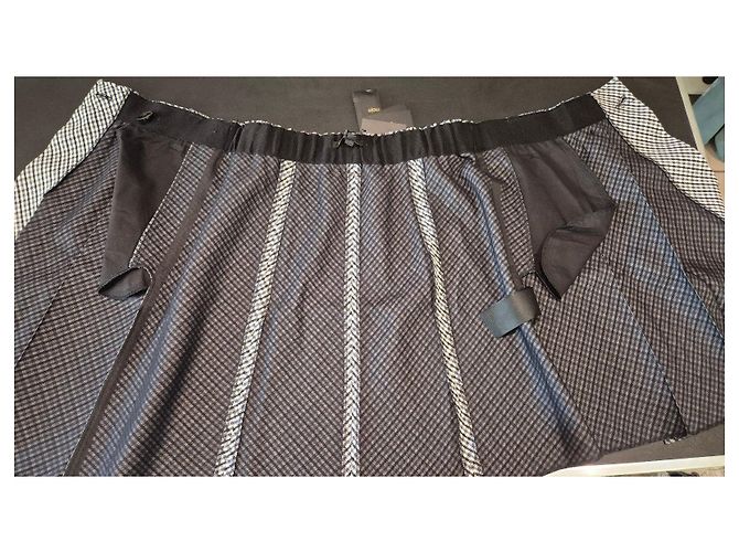 Falda de cuadros Maje azul y blanca Blanco Gris - vista 14