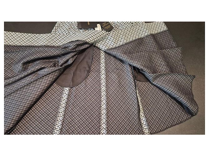Falda de cuadros Maje azul y blanca Blanco Gris - vista 15