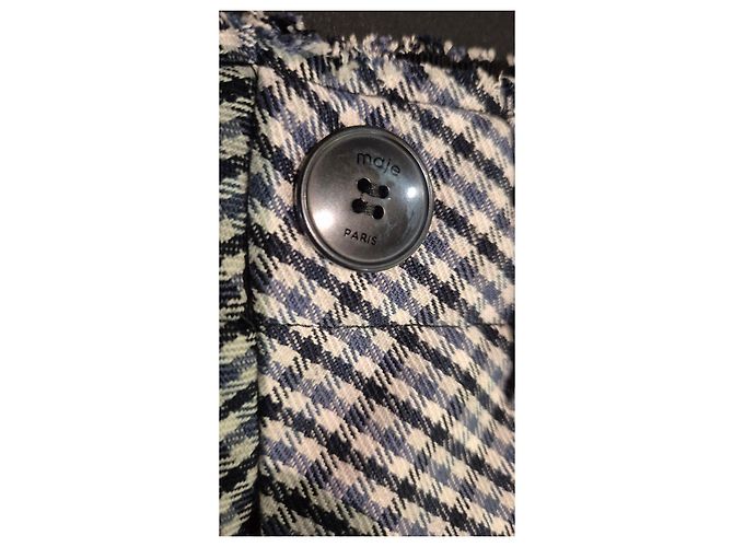 Falda de cuadros Maje azul y blanca Blanco Gris - vista 16