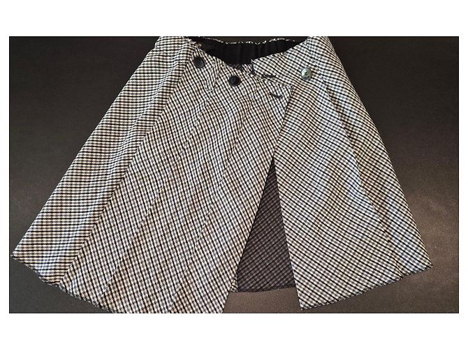 Falda de cuadros Maje azul y blanca Blanco Gris - vista 9