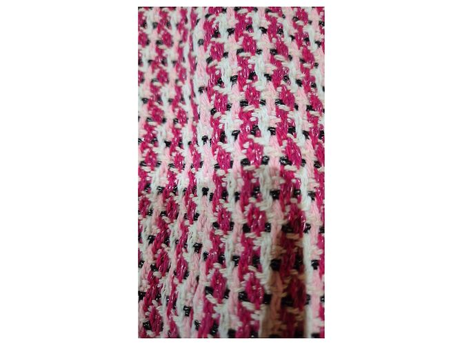 Maje Falda Mini de Tweed Fucsia Negro Rosa Blanco - vista 11